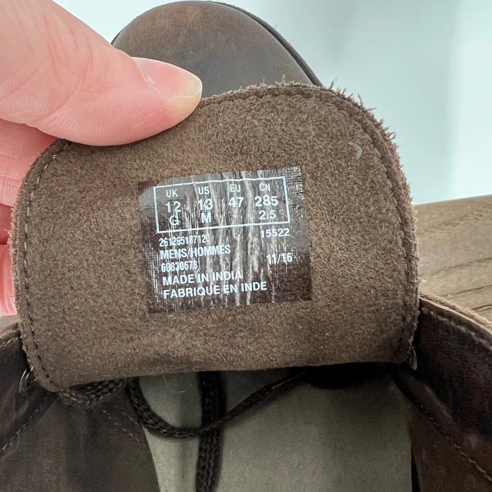 Clarks Bushacre 2 Chukka Boots Men's 13 Brown Leather Desert Boots Crepe Sole